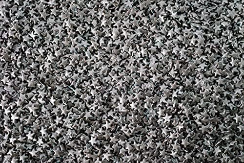 Sweet Eva’s METALLIC SILVER STAR SPRINKLES, Dairy-Free,Gluten-Free,Egg-Free,Soy-Free,Nuts-Free,Vegan,Kosher,Jimmies,Cupcakes,Cookies,Cakes,Decorating,Baking,Topper,Bulk Candy,Large, Large, 1.5 Pound