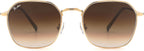 Pro Acme Hexagonal Sunglasses for Women Men, 100% Real Glass Lens Retro Square Trendy Shades