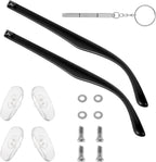 1 Pair Metal Glasses Arm Replacement, Universal Glasses Repair Kit with Screws, Eyeglasses Tightening Kit with Screws Washers Screwdrivers DIY Temples Glass Accessories