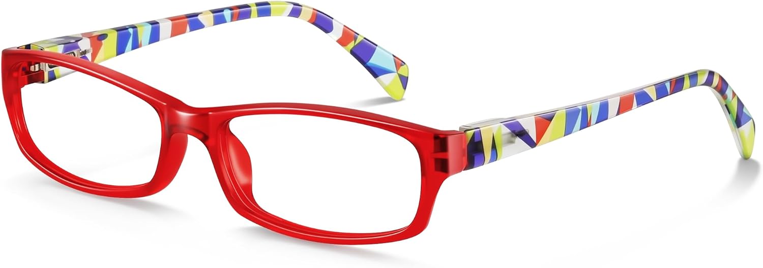 Reading Glasses for Women, Rectangle Readers for Women with Blue Light Blocking Spring Hinge Eyeglasses UV Filter