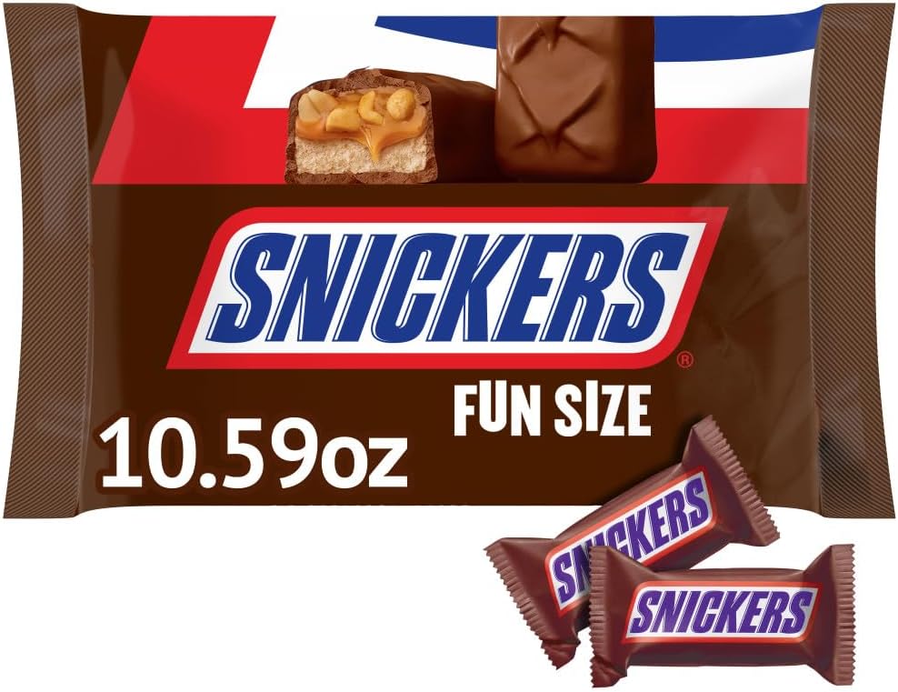 SNICKERS Original Chocolate Candy Bars, Fun Size, 10.59oz Bag