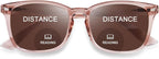OPTOFENDY Bifocal Sunglasses for Women Men, Square Outdoor Reading Sunglasses with Spring Hinge, UV400 Protection Sun Readers