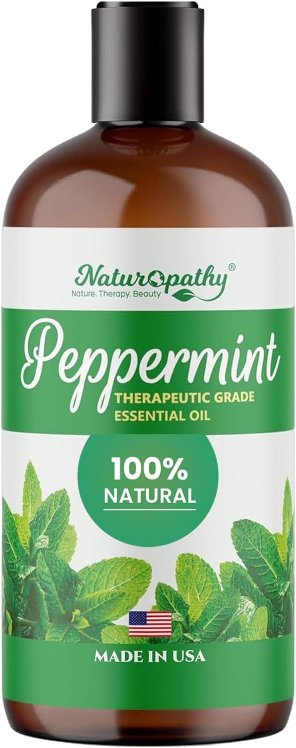 Naturopathy Peppermint Essential Oil, Therapeutic Grade, Premium Quality Perfect for Aromatherapy (16oz, Peppermint)