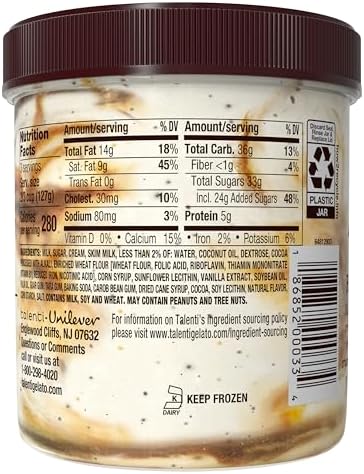 Talenti Gelato For a Delicious Frozen Dessert Caramel Cookie Crunch Made with Ingredients 1 pint