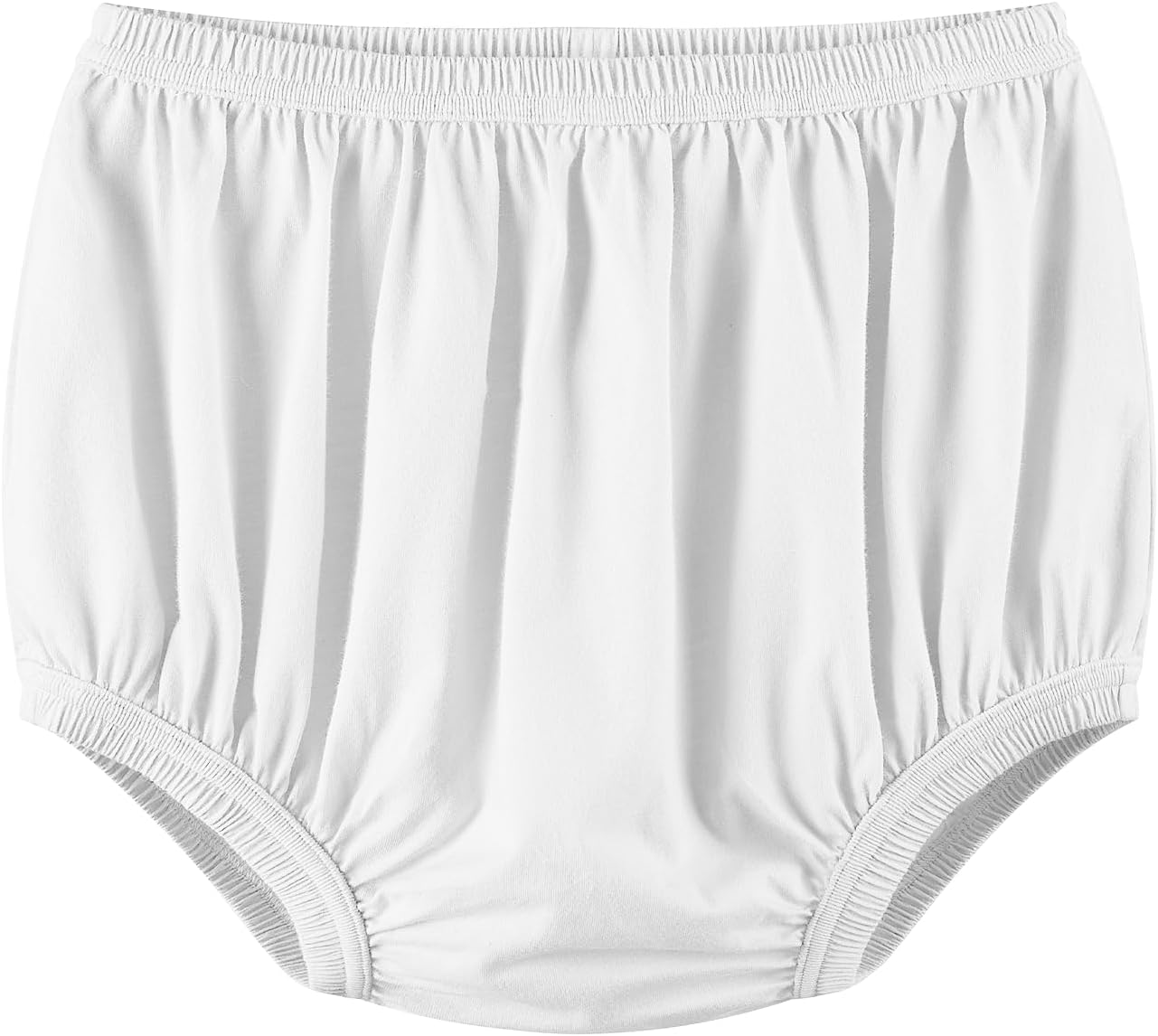 Adult Diaper Cover for Incontinence Noiseless Leak-Protection Underwear Plastic Pants Over Diapers Waterproof Rubber Pants (White, Large)
