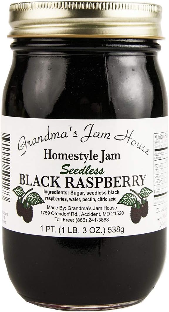 Grandma's Seedless Black Raspberry Jam - 16oz Jar