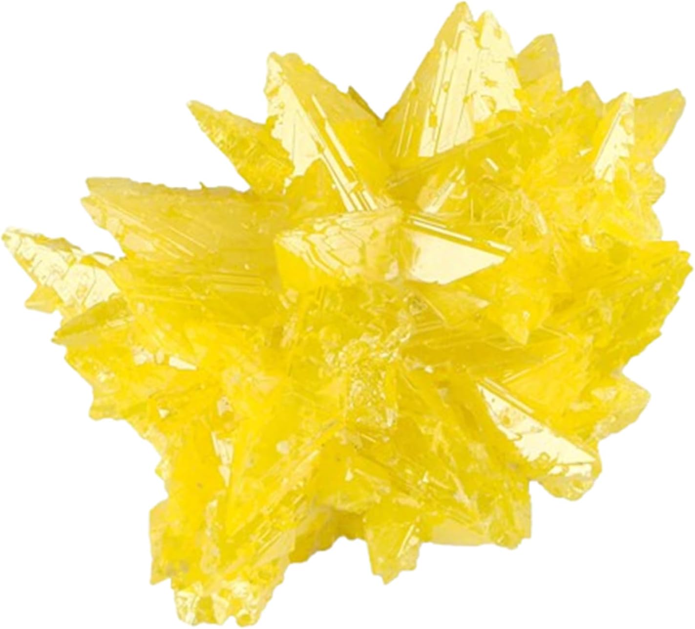 1 Pieces Natural Sulfur Crystal Specimen,Rough Stone Crystals Cluster,Yellow Mineral Rough Rock for Reiki Healing Desk Decor Collection,375~500g