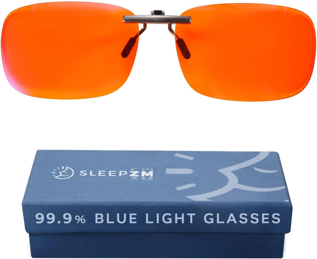Sleep ZM 100% Blue Light Blocking Glasses - Women + Men - Better Sleep - Anti Eye Strain Protection - Computer Screens Gaming