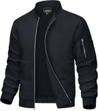 MAGCOMSEN Men's Jacket Lightweight Windbreaker Bomber Jacket Windproof Casual Jacket Zip Up Coats Outwear with 5 Pockets