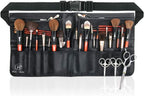 Beautybaby Artist Professional Makeup Brush Waist Bag Cosmetic Portable Multi Pockets Bag with Belt Strap Black