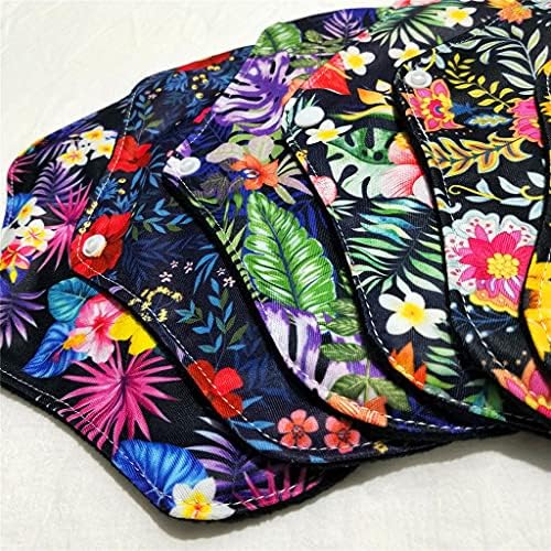 7 Pcs Resuable Menstrual Pad Sets Including 1Pc Mini Wet Bag and 6Pcs Regular Flow Menstrual Pads Waterproof Mama Cloth Sanitary Napkins