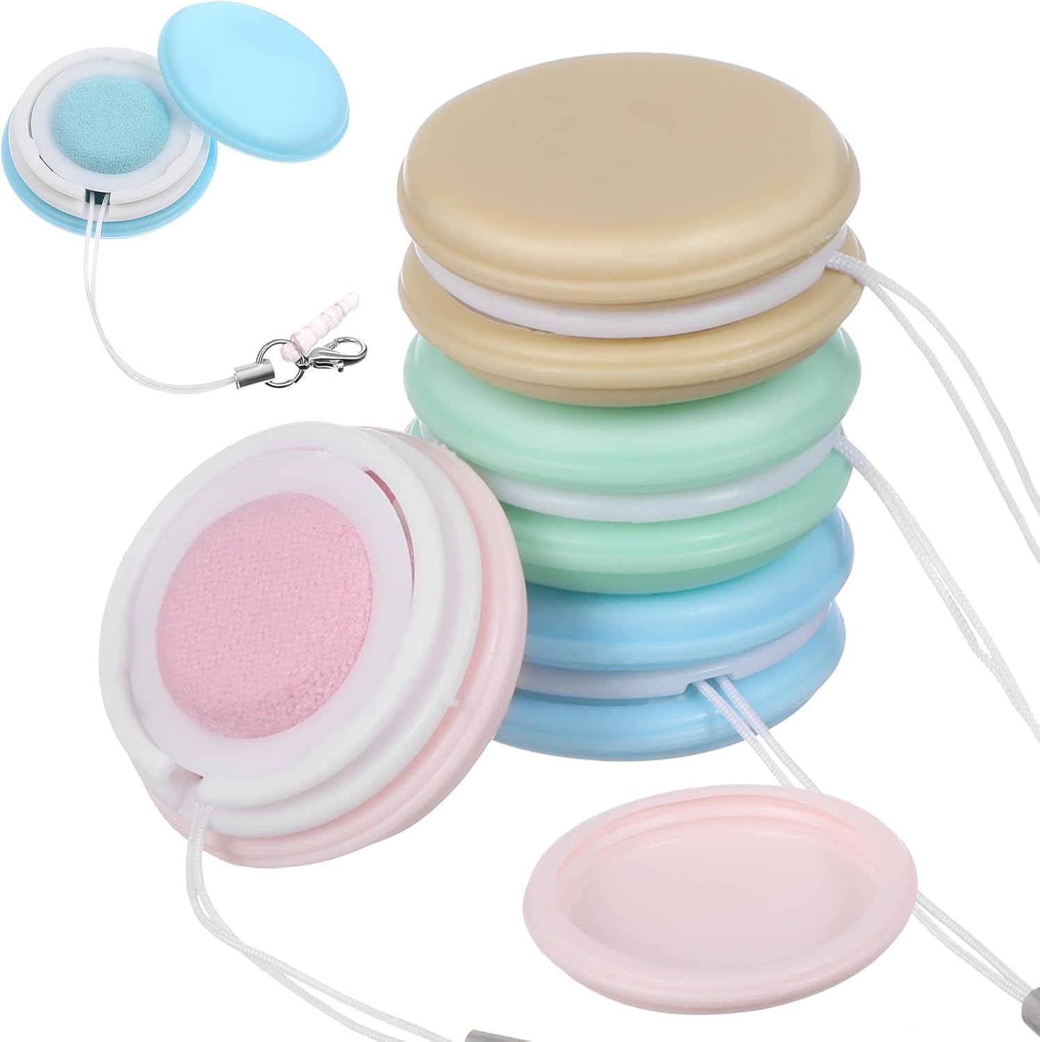 NOLITOY 4pcs Phone Screen Cleaner with Lanyard Keychain, Dual-Sided Microfiber for Smartphones, Tablets, Glasses, and Camera Lens Cleaning Tools