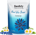 Bestidy Hard Wax Beads for Hair Removal, Waxing Beads for Coarse Hair, 500g Refill Wax Beads for Wax Warmer, Home Waxing for All Body and Brazilian Bikini Areas, Women Men(500g)