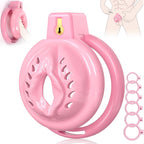 Chastity Cage Male Cock Cage - ACUMUM Soft Silicone Chastity Devices Adult Toys, Inverted Male Chasity Cages, Sex Bondage Toys for Men Sissy Chastity Cage Flat Penis Cage Clitoris Pink