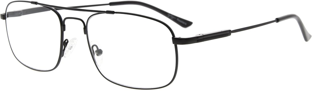 Eyekepper Mens Womens Memory Titanium Reading Glasses Bendable Bridge And Temple Readers (Black,+1.50)