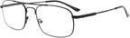 Eyekepper Mens Womens Memory Titanium Reading Glasses Bendable Bridge And Temple Readers (Black,+1.50)