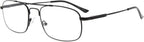 Eyekepper Mens Womens Memory Titanium Reading Glasses Bendable Bridge And Temple Readers (Black,+3.50)