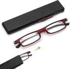 Folding Reading Glasses for Men Women Blue Light Blocking Computer Thin Foldable Portable Readers Flat Case
