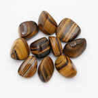 Tumbled Polished Natural Tiger's Eye Stones, Crystals and Healing Stones Quartz Bulk for Wicca, Reiki, Healing Energy, Chakra Stones, Witchcraft Supplies(10Pcs)