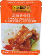 Lee Kum Kee Sauce For Sweet and Sour Pork and Spare Ribs, 2.8-Ounce Pouches (Pack of 12)