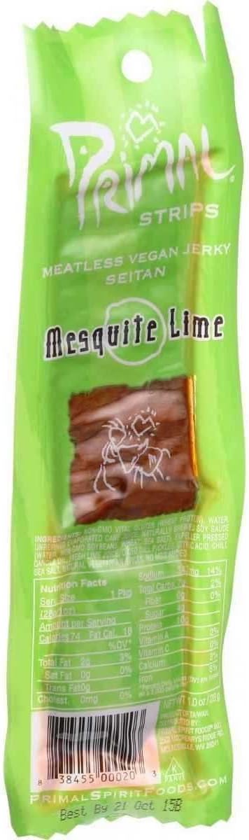Primal Strips Mesquite Lime Meatless Jerky, 1 Ounce -- 24 per case.24