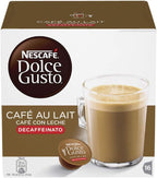 Nestlé Nescafe Dolce Gusto Coffee Pods - Decaffeinated Café au Lait Flavor - Choose Quantity (1 Pack (16 Capsules))
