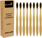 Extra Hard Bamoo Toothbrush 8 Pieces of One Pack Firm Bristles Super Hard Toothbrush