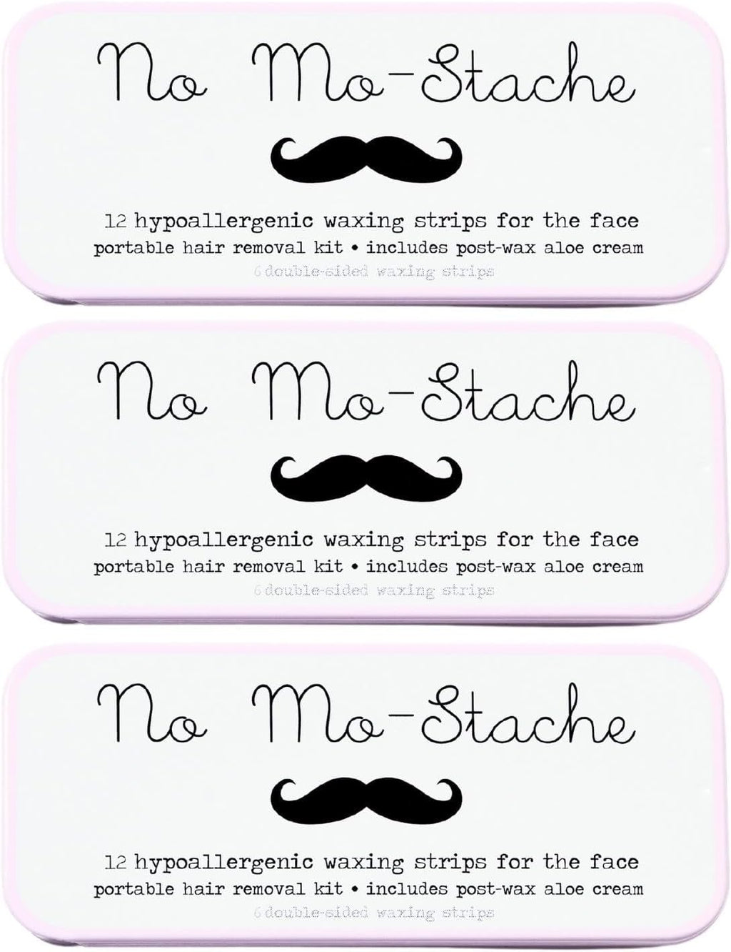 No Mo-Stache Shark Tank Lip Wax Strips - Hypoallergenic For All Skin Types - Facial Hair Removal for Women - Travel-Friendly Wax Kit with 36 Strips + Aloe Cream