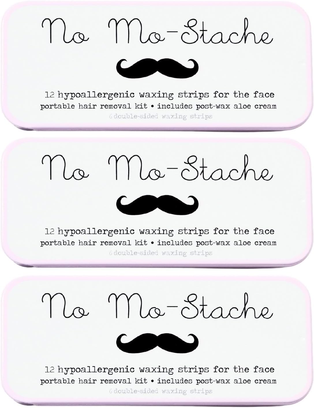 No Mo-Stache Shark Tank Lip Wax Strips - Hypoallergenic For All Skin Types - Facial Hair Removal for Women - Travel-Friendly Wax Kit with 36 Strips + Aloe Cream