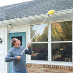 GRIXX Telescopic Gutter Brush, Extendable Gutter Cleaner Tool for Removing Leaves, Debris and Twigs, Extends from 36 in. to 74 in.