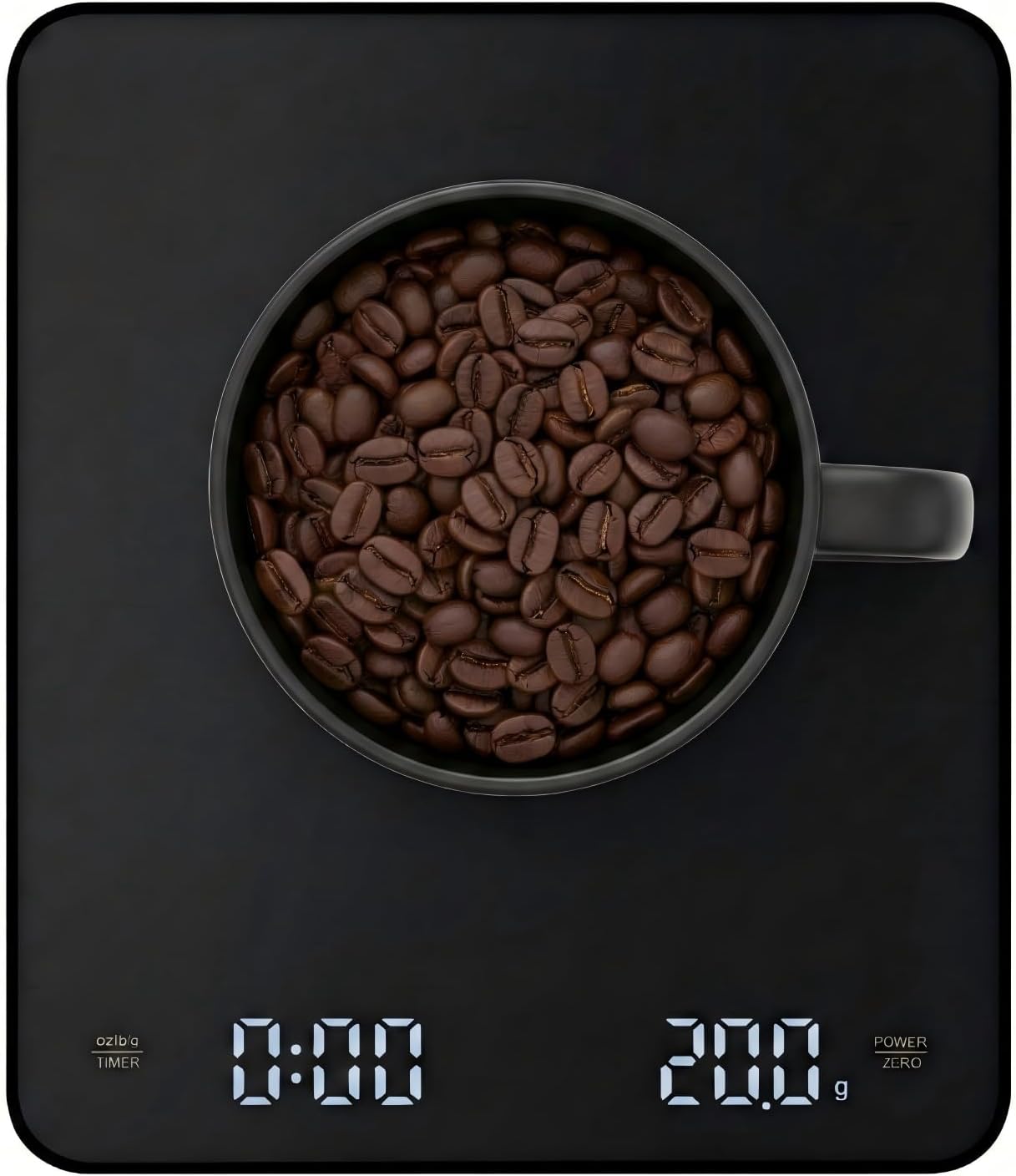 Coffee Scale with Timer 3kg/0.1g High Precision Digital Espresso Scale for Pour Over and Drip Coffee Large Gram Scale for Kitchen Baking and Jewelry with Rechargeable Battery and Silicone Mat