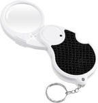 Magnifying Glass with Light, 5X Pocket Magnifier, Lightweight LED Illuminated Magnifying Glass for Reading, Macular Degeneration, Inspection, Jewellery, Coins, Hobbies & Crafts