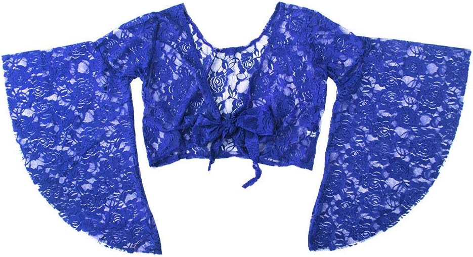 Tribal Belly Dance Lace Butterfly Sleeve Wrap Top, Top for Christmas