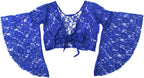 Tribal Belly Dance Lace Butterfly Sleeve Wrap Top, Top for Christmas