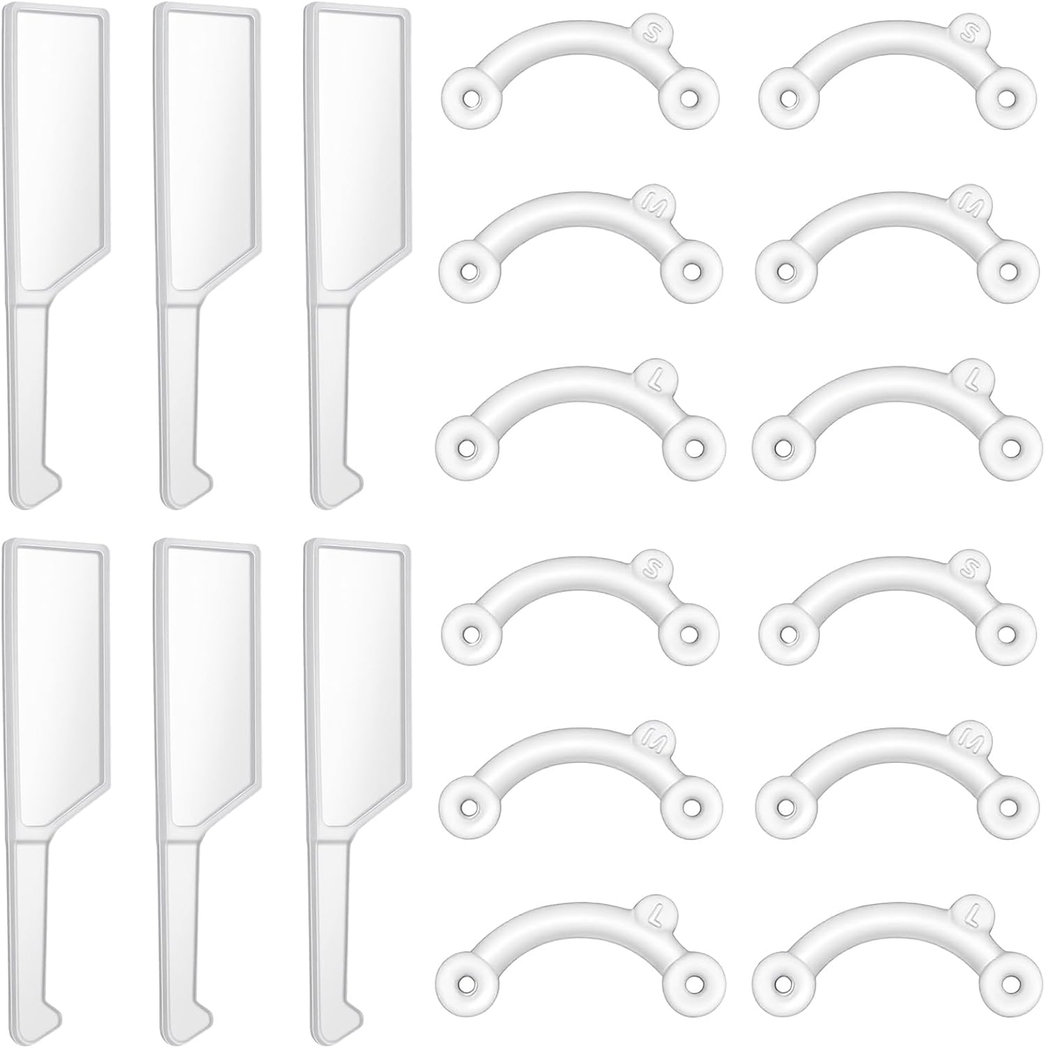 6 Pairs Nose Lifter, Nose Shaper, Noses Up Lifting Shaping Clip, Noses Job Insert for Rhinoplasty Shaping, No Pain Invisible Shaper Tool Straightening Beauty Kit Women Men (White)