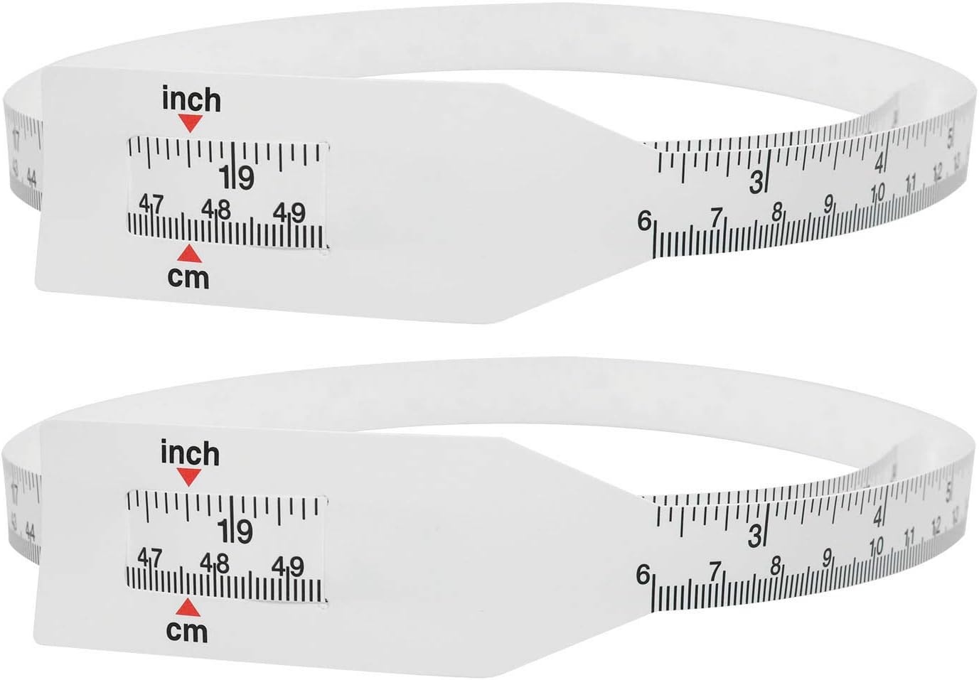 2pcs Baby Head Circumference Measuring Ruler PP Plastic Infant Head Circumference Tape 60cm 24 Inch Long
