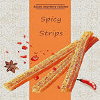 NERSQELX Spicy Strips - Spicy Gluten Latiao, Chinese Special Casual Snack Food, Made From Wheat / Chili / Spice, Low Sugar and Low Calories, Best Vegan, 102g (Pack of 3)