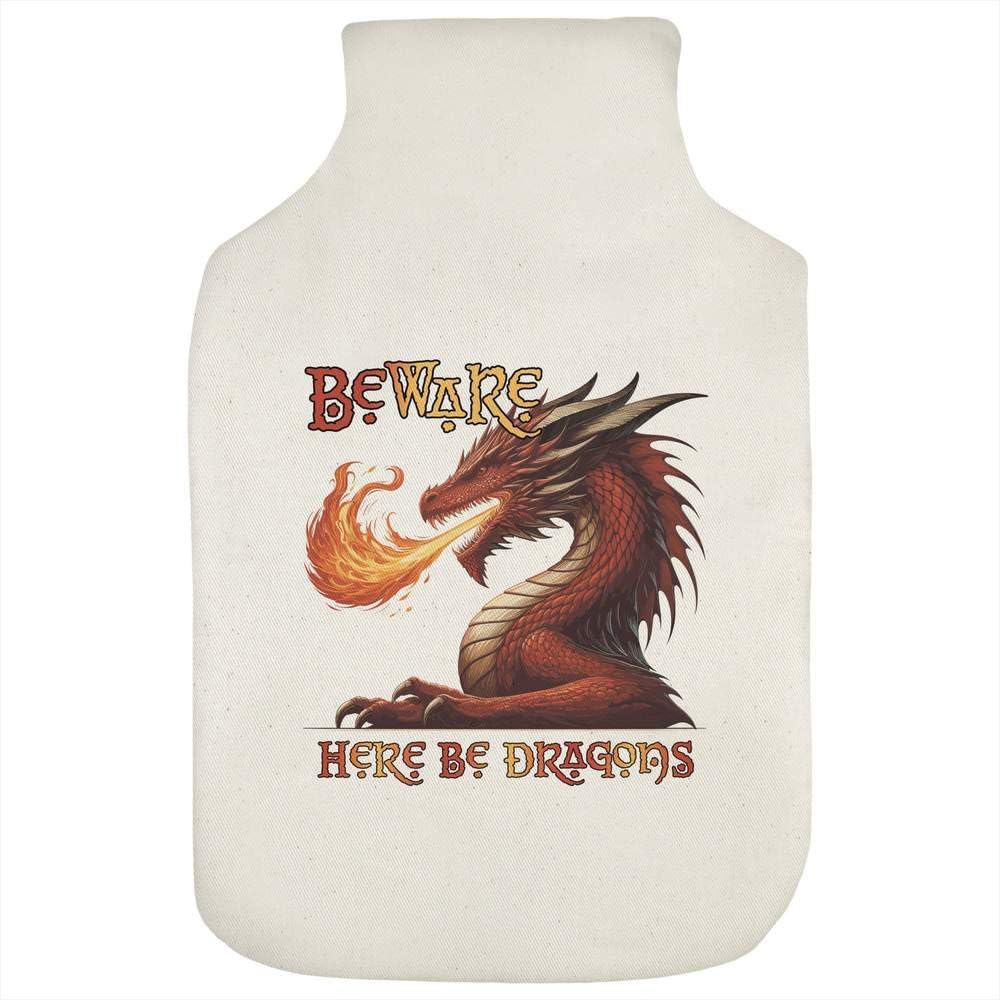 Azeeda 'Beware Here Be Dragons' Hot Water Bottle Cover (HW00050260)