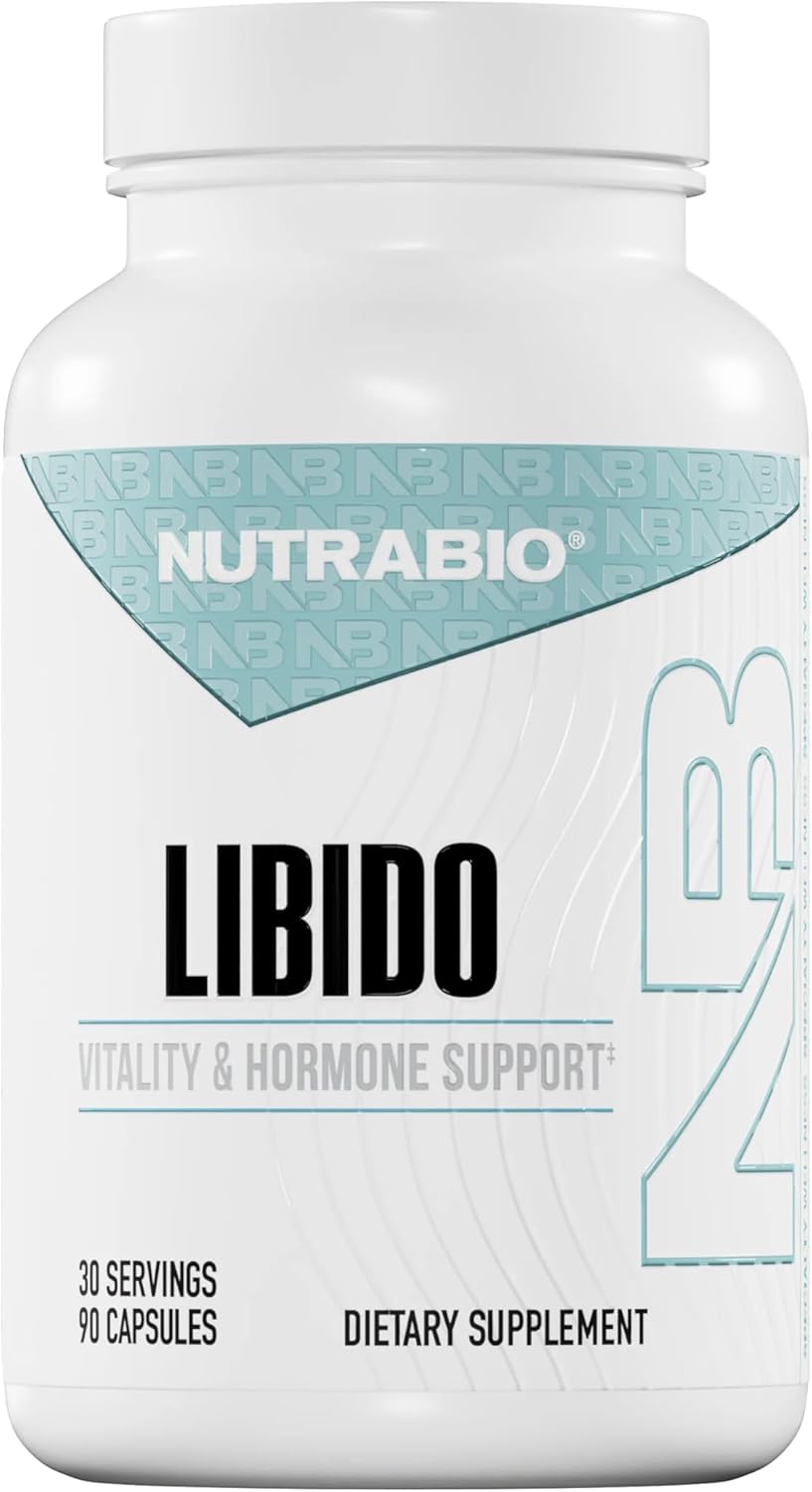 NutraBio Libido Supplement - Testosterone Booster for Men - Male Libido Booster - Men's Health - 30 Servings - 90 Capsules