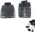 2 Pack Wheelchair Footplate Replacement Universal Wheelchair Footrest Pedal with 3/4 Inch Tubing Hole Foot Plate Panel for Folding Transport Wheelchair Swing Away Footrests Foot Rest Legrest