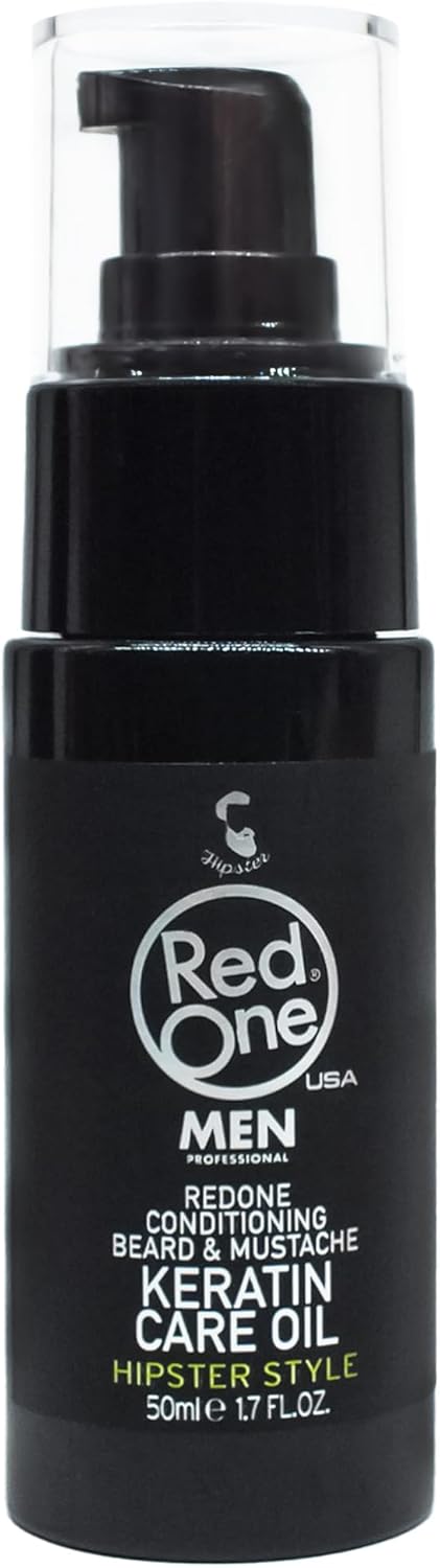 Redone Beard Care Oil with Keratin 50ml | Beard Conditioner for Men | Strengthens, Softens & Promotes Healthy Beard Growth | Non-Greasy Natural Formula | Smooth Finish & Shine Enhancer