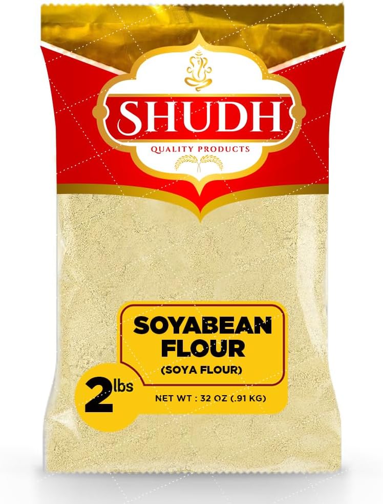 Shudh SOYABEAN FLOUR (SOYA FLOUR) 2 LB ~ All Natural | Vegan | Gluten Friendly | Non-GMO