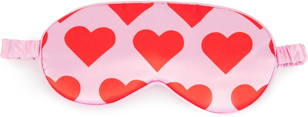 Dream of Love Sleep Mask – Pink Heart Eye Mask for Light Blocking, Travel & Home Use