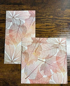 IHR Ideal Home Range Party Napkins Disposable 3-Ply Paper Lunch Napkin Pack, 6.5" x 6.5", Transparent Leaves, 20-Count