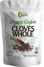 True Organic Ceylon Cloves Whole, 1 lb, Premium Grade, USDA Organic & Kosher Certified, Non-GMO, Fresh Organic Cloves Bulk, Ceylon Premium Quality (16 Ounces)