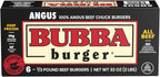 Bubba Burger, Frozen Angus Beef Burger Patties, USDA Choice Beef Chuck, 2 lb, Pack of 6