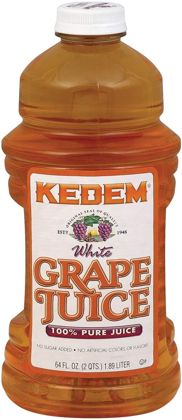 Kedem White Grape Juice, 64 Oz (Pack of 8)