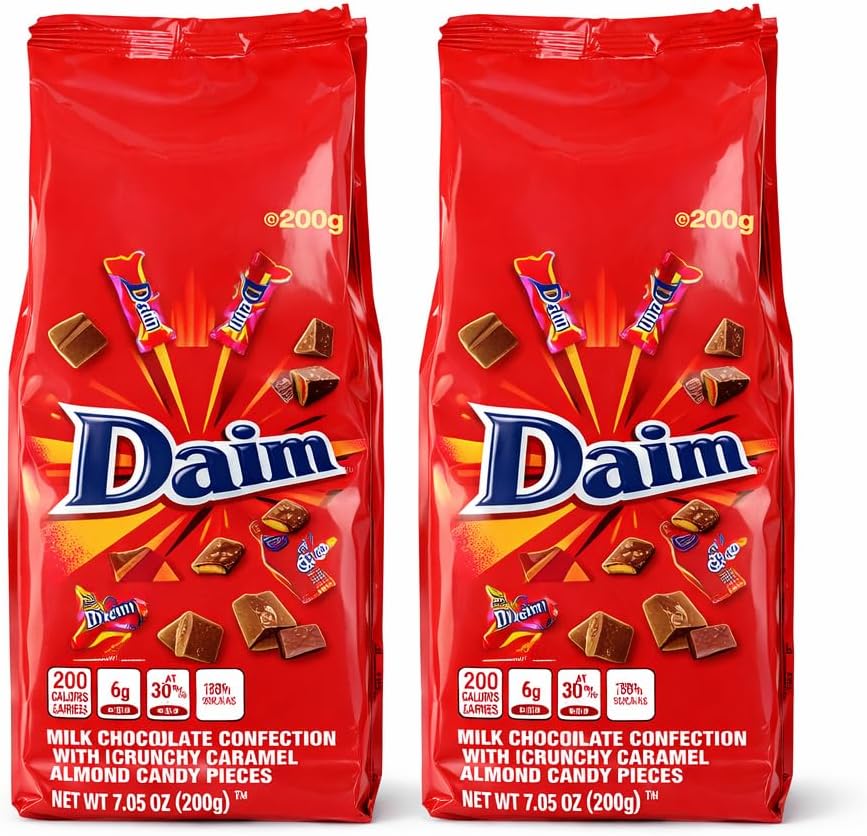 Daim Chocolate Bags - 200g Individual wrapped Daim Chocolates, 2 Pack