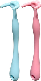 Design Reusable NO-Waste Dental Floss Handle 2 Counts for Adults and Kids Teeth Cleaning Unflavored Floss Picks Colorful Flosser