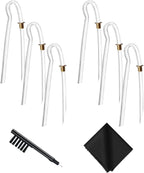 Hearing Aid Tubes - Size #13 Preformed BTE Earmold Tubing 3.5 x 2 mm Hearing Aid Replacement Tube with Gold Lock Hearing Aid Cleaning Kit (6)